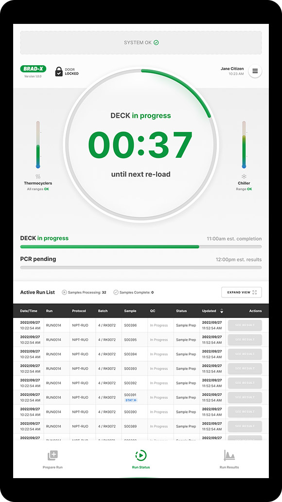 BRAD-X Dashboard